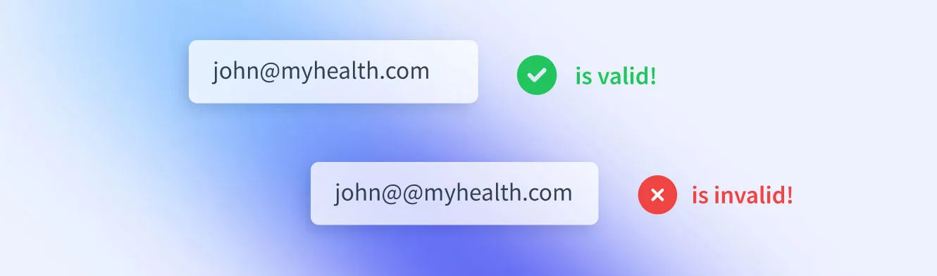 Regex email validation